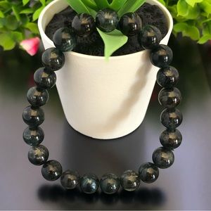Green Kyanite Natural Stone Beads Stretchable Bracelet